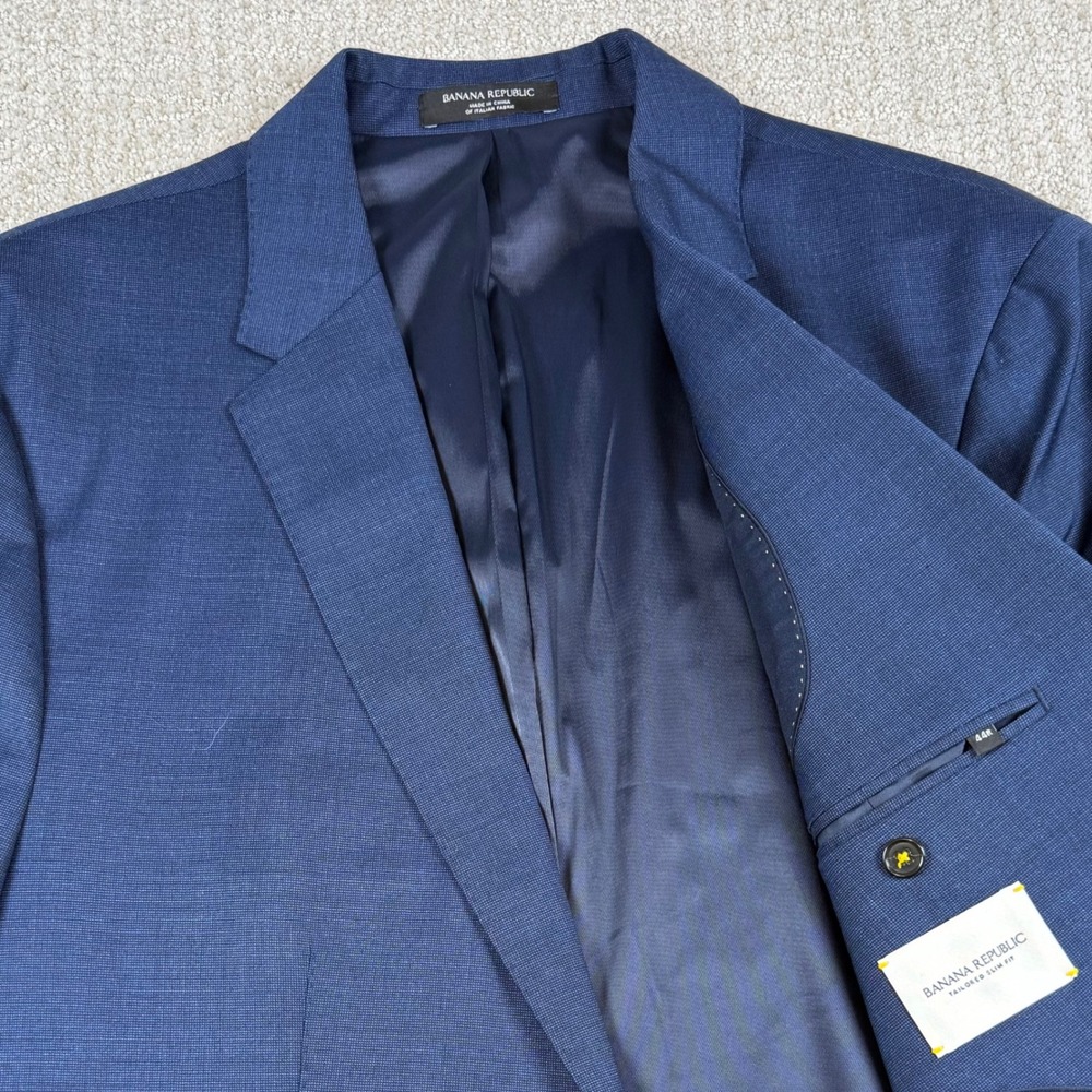 NWOT Banana Republic Mens 44R Reda Flexo Italian Wool Tailored Slim Fit Blazer